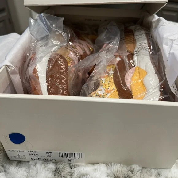 NWT Chelsea and Violet Lola Sneakers (Yellow Muliticolored) - Picture 7 of 7